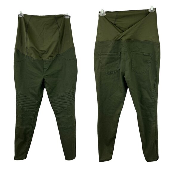 Isabel Maternity by Ingrid & Isabel Green Jeggings Size 8 - Picture 1 of 9